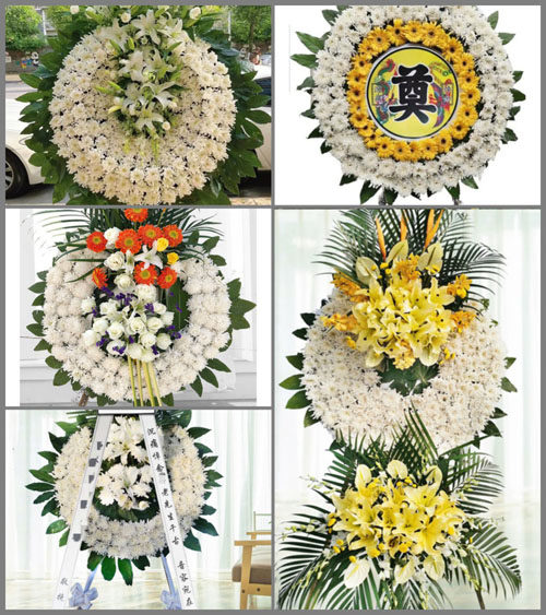 山东青岛即墨市灵山镇索戈庄村花圈速递
